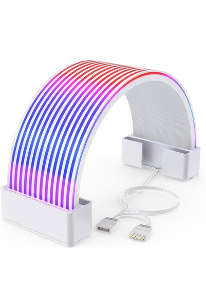 Generic كابلات RGB PSU مع شرائط LED، كابل تمديد اللوحة الأم ARGB 24 دبوس، كاب...
