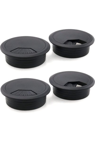 Generic Cable Wire Grommet, 4 PCS Black 60mm, Modern Desk Cable Management Gr...