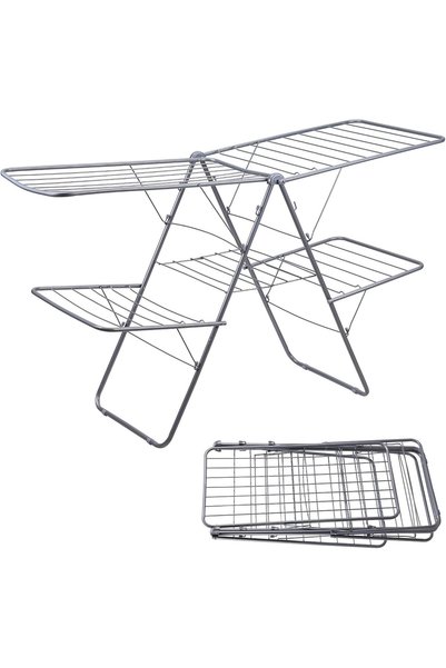 Generic Folding Clothes Drying Rack Stainless Steel Galvanized Steel Adjustab...