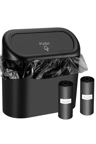 Generic Trash Can Bin with Lid, 60 pcs Trash Bags Small Garbage Can Leakproof...