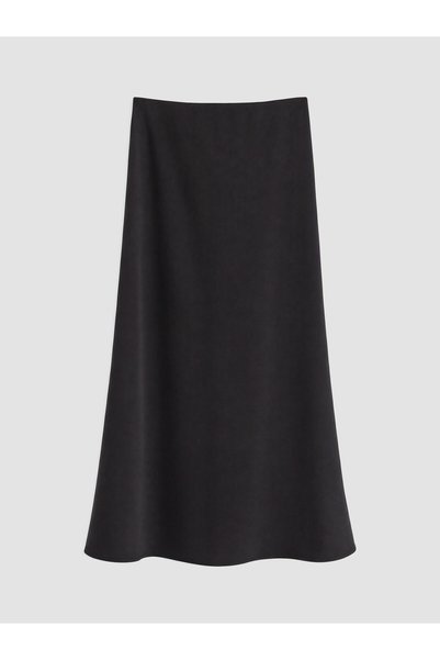 LC Waikiki TWO MT SHOP QUALITY LCW Petite Black Satin Straight-Cut Long Women...