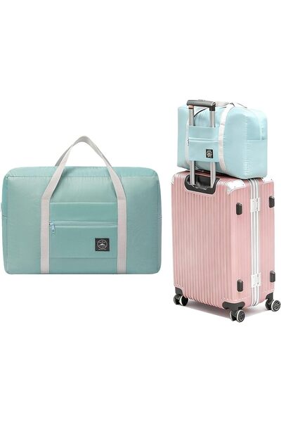 Generic Foldable Travel Bag, Water-Resistant Weekender Bag with Luggage Strap...