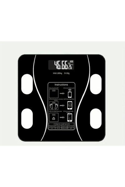 Ruhhy Bathroom scale, digital display, data analysis/monitoring of 8 body par...