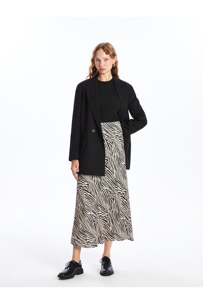 LC Waikiki TWO MT SHOP QUALITY LCW Vision Brown Patterned Long Women's Skirt