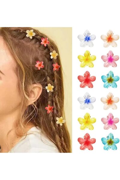 Generic 24Pcs Flower Hair Clips Small Claw Clips for Women Thick Thin Hair Ha...