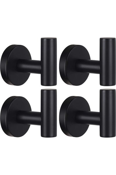 Generic Shower Hooks, 4 Pcs Towel Hooks for Bathroom Kitchen Door Wall Glass ...