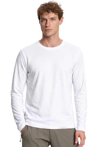 Generic Mens Bamboo T Shirt Ultra Soft White Plain Tshirts Shirts for Men Coo...