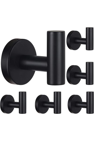 Generic Towel Hooks, Bathroom Hooks, Black Wall Hooks for Wardrobe, Bedroom, ...