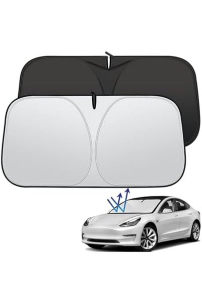 Generic Car Windshield Sunshade for Model Y Juniper (2024-2026) & Model 3 Hig...