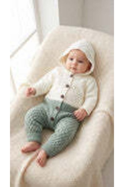 Mothersworld.sa Hooded Knit Fur-Lined Baby Romper (K18) - Green