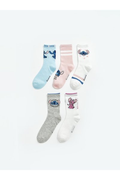 LC Waikiki I 5-Piece Popular Cartoon Hero Themed and Angel Printed Girls' Soc...