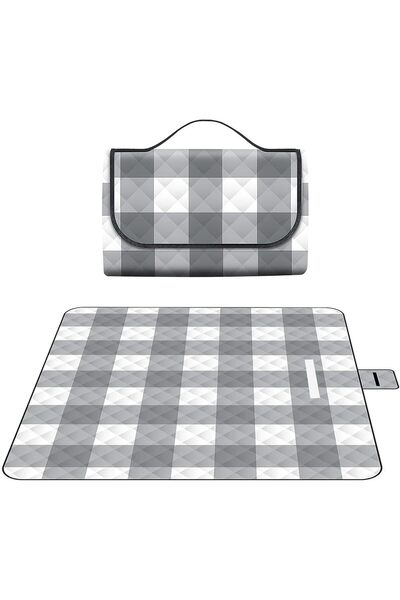ALMEKAQUZ 200x200cm Waterproof Picnic Blanket, Extra Large Foldable Outdoor B...