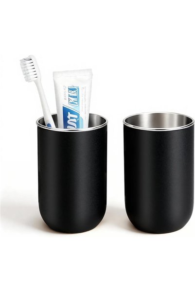 Generic 2 Pack Stainless Steel Toothbrush Cups, Bathroom Rinse Cups, Rustproo...