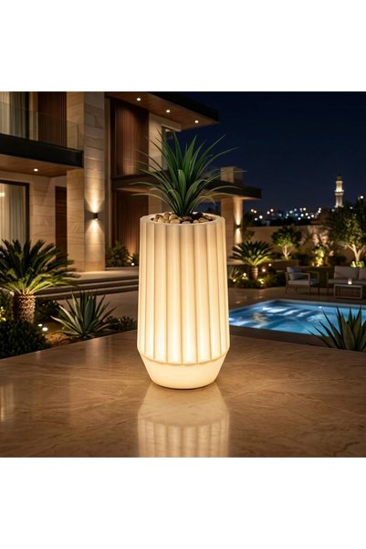 MYASEM STORE حوض زرع بلوم مضيء LED مقاس كبير