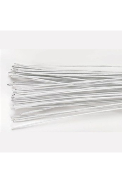 DECORA Set of 50 White Flower Wires - 20 Gauge