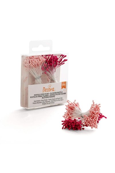 DECORA Set of 288 Flower Stamens - Purple/Pink