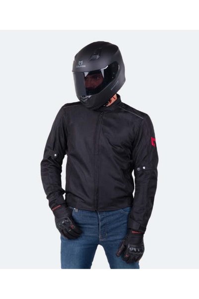 COURSE Geaca moto textil Vento Mesh - barbati, protectii CE, negru