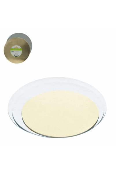DECORA Discuri Tort Auriu/Argintiu - 26 CM