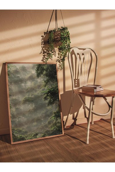 Postifull Çerçevesiz Poster Orman No:34, Fotoğraf Baskısı, Salon, Mutfak, Oturma Odası, Hol Duvar Dekoru Poster