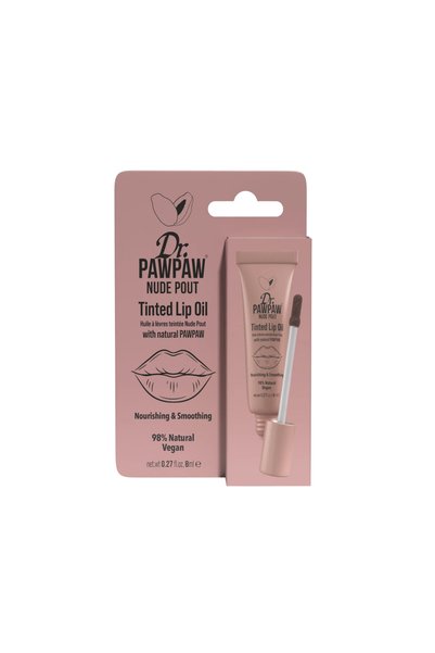 Dr. PAWPAW Nude Pout Lip Oil, Tinted, Moisturizing, 8 ml