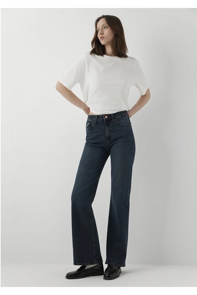 Mavi M101072-A6614 Victoria Wide Leg Yüksek Premium Blue Vintage Denim Jean Kadın Kot Pantolon