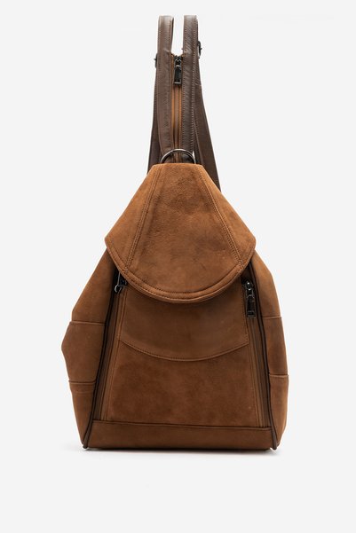 Dericlub 2056 Genuine Leather Women's Crossbody Bag, Suede TABA