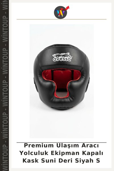Wintoup Premium Athlete Health Equipment Full-Face Helmet, Faux Leather, Blac...