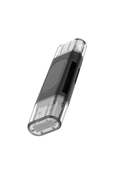 Choice قارئ بطاقات مزود بمنفذين USB-A وType-C، يدعم بطاقات الذاكرة SD وTF، وب...