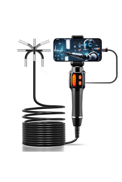 Choice 1m Endoscope-1pcs 4K 360 Degree Rotation Endoscope Camera 6mm Lens HD ...