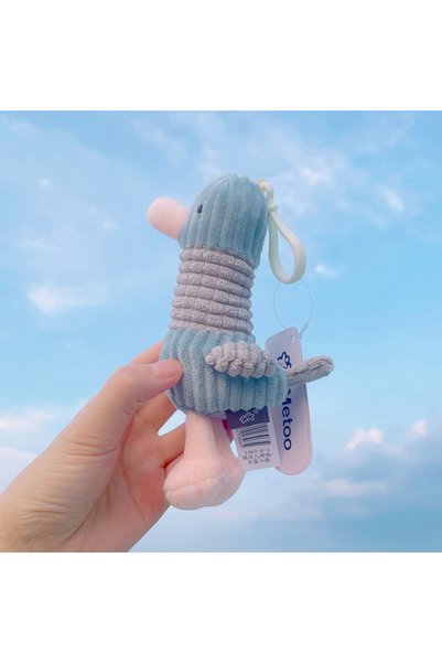 Generic Cute Blue White Duck Plush Doll Keychain Pendant