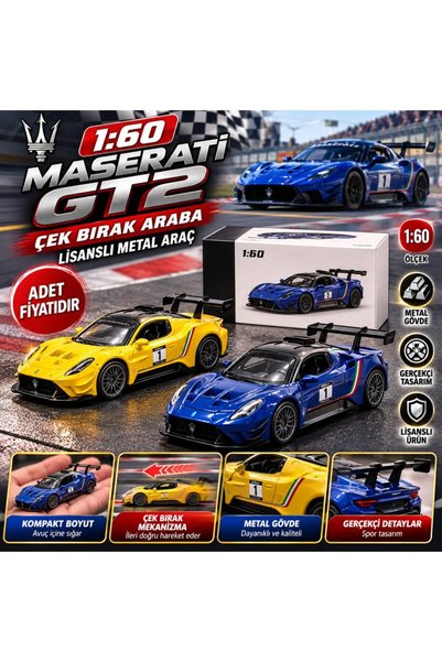 Bezos RW9160 1:60 GT2 Pull-Back Car Licensed Mini Metal Car BZELDR05