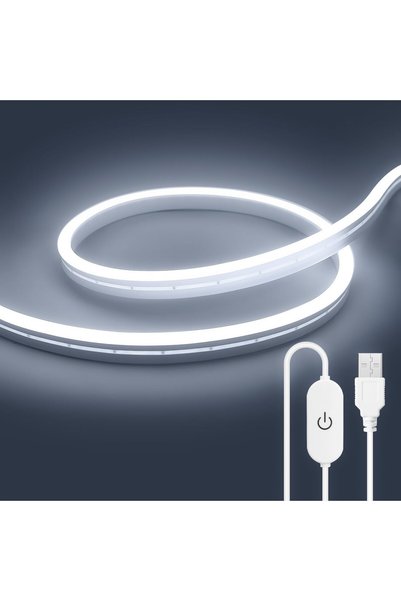 GENERAL USB Touch LED Strip Lights Warm White 3000K, 5V 16.4ft/5M 600LEDs Hig...