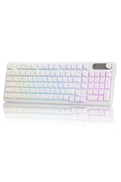GENERAL EURCRBU Gaming Keyboard, 95% RBG Backlit Wired Keyboard, 98 Keys Quit...