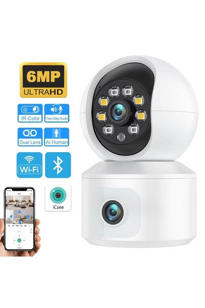 Choice كاميرا IP من الاتحاد الأوروبي بمقبس 6 ميجابكسل بدون بطاقة ذاكرة، مزودة...