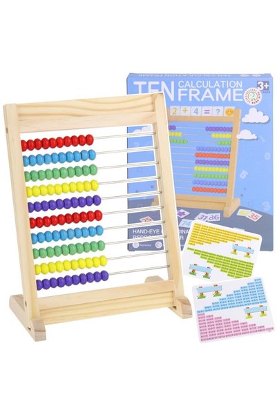Nobo Kids Abac matematic educațional din lemn pentru copiii care învață să nu...