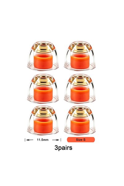 Choice Orange-S-3pairs Angelears' Selected Eartips - AE300 Brass Nozzle Liqui...