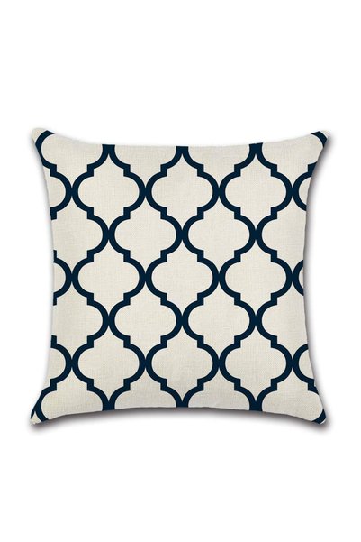 RISHAHOME غطاء وسادة مطبوع بنقوش هندسية 45x45 سم
