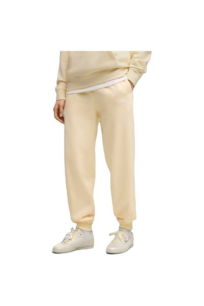 Puma Pantaloni Ess nr. 1 cu logo, talie înaltă, cu fermoar, bej, pentru femei