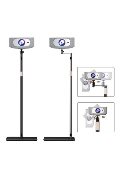 Choice black Universal Projector Stand, Height Adjustable Floor Stand 360° Ro...