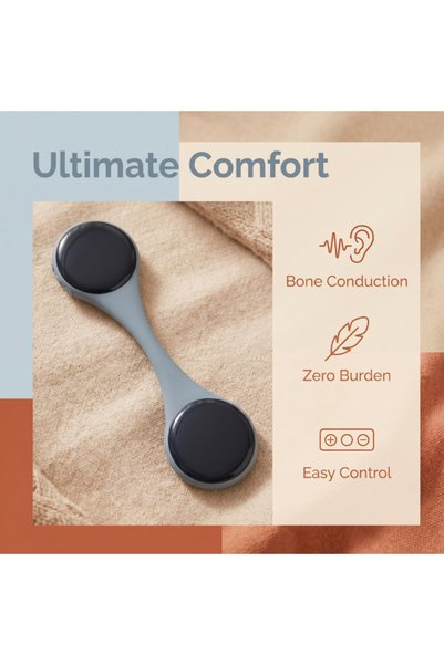Choice GRAY Wireless Bone Conduction Sleep Speaker Under Pillow No Disturb Ot...