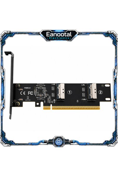 Choice بطاقة محول MCIO 5.0 إلى PCIe X16 — مجموعة تفرع — محول توسعة GPU Riser ...