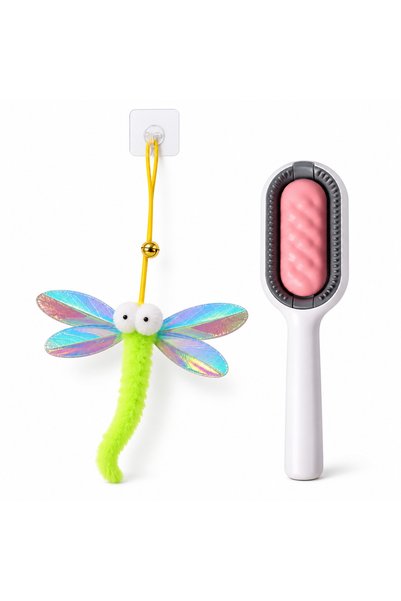Busstier Wing Route – Cat Toy Set with Elastic Plush Tip and Comb
