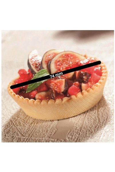 Anyta Cooking Set 100 buc coji pentru minitarte-Rotunde Vanilie - Ø 74mm