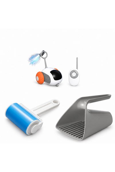 Busstier Rota Note – Remote-Controlled Mini Car Cat Toy and Lint Remover, Lit...