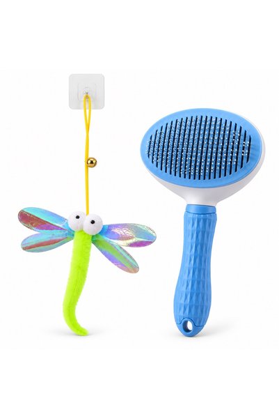 Busstier Kanat Evreni – Cat Toy Set with Elastic Plush Tip and Comb