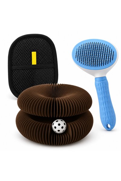 Busstier Accordion Tracks – Accordion-Style Multi-Channel Cat Toy and Fur Rem...