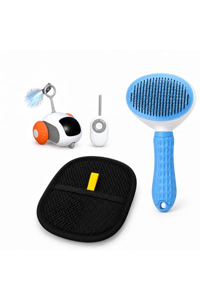 Busstier Rota Wave – Remote-Controlled Mini Car Cat Toy and Fur Remover, Comb...