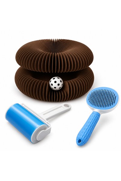 Busstier Accordion Corner – Accordion-Style Multi-Channel Cat Toy and Lint Re...