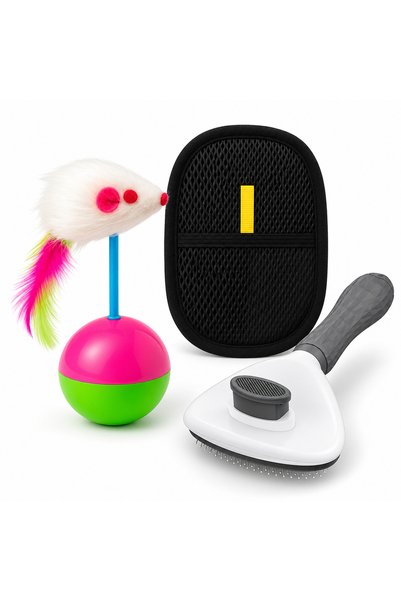 Busstier Salıncak Valley – Hacı Yatmaz Mouse and Cat Toy and Fur Remover, Com...