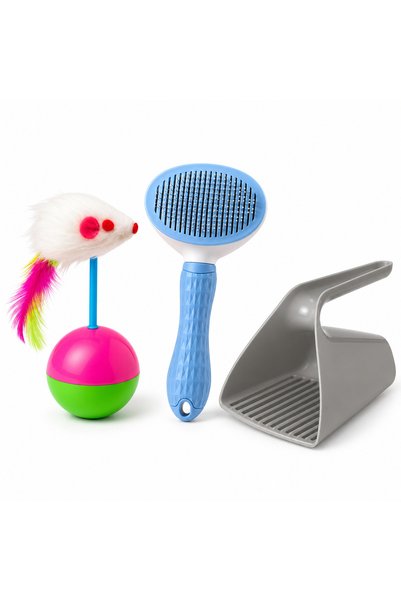 Busstier Swing Shore – Hacı Yatmaz Mouse and Cat Toy and Comb, Sand Shovel Set